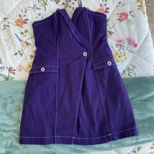 Anthropologie Maeve NWT Strapless Linen Viscose Mini Dress